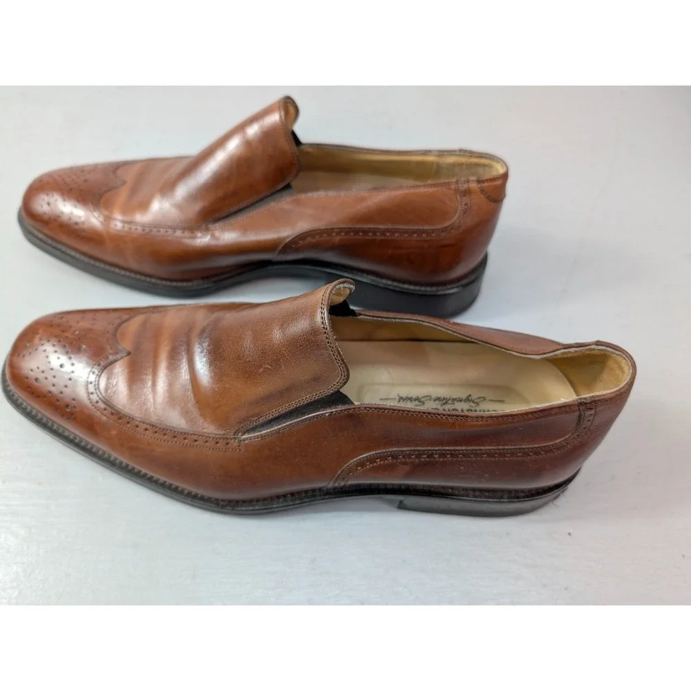 Johnston & Murphy Signature Series Loafers Men's 9.5‎ M Leather Made In Italy